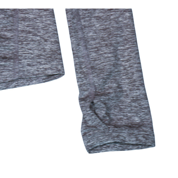 Nike Performance Shirt Womens Medium Heathered Gray Thumbholes 1/4 Zip Active - Picture 4 of 12